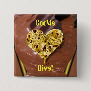Cookie Diva! Vierkante Button 5,1 Cm