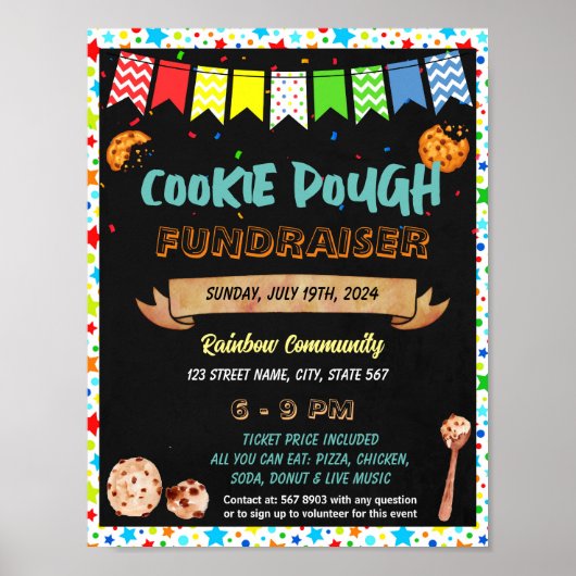 Cookie Dough Fundraiser event sjabloon Poster (Voorkant)