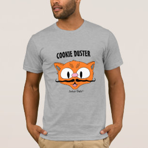 COOKIE DUSTER Grappige Cartoon Snor Kat T-shirt