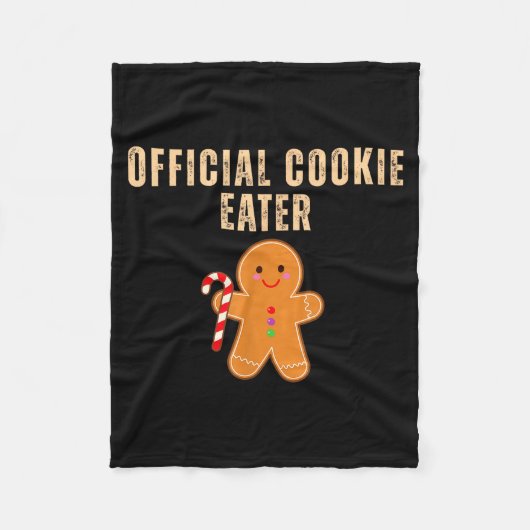 Cookie Eater Funny Christmas Couples Matching Fleece Deken (Voorkant)