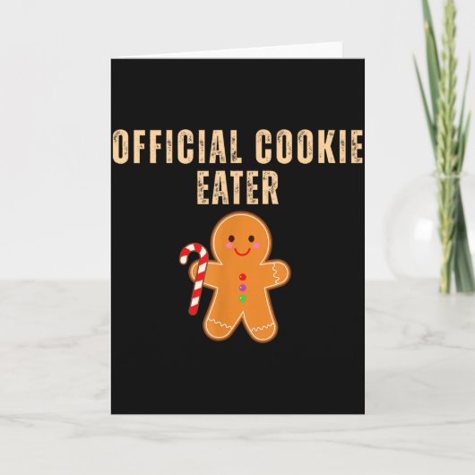 Cookie Eater Funny Christmas Couples Matching Kaart (Voorkant)