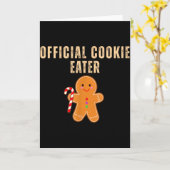 Cookie Eater Funny Christmas Couples Matching Kaart (Gele Bloem)