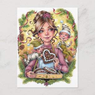 Cookie Elves Briefkaart