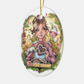 Cookie Elves Schattige Kerstornament Keramisch Ornament (Links)