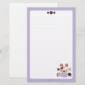 Cookie en Cream Truffle Bunny Briefpapier (Voorkant / Achterkant)