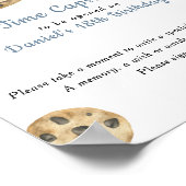cookie en melk Tijdcapsule 1e verjaardag Poster (Hoek)