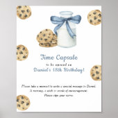 cookie en melk Tijdcapsule 1e verjaardag Poster (Voorkant)
