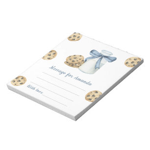 Cookie en melk verjaardag tijd capsule bericht notitieblok