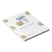 Cookie en Melk verjaardagscapsule bericht Notitieblok (Schuin)