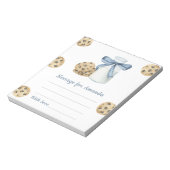Cookie en Melk verjaardagscapsule bericht Notitieblok (Linkerzijde)