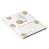 Cookie en Melk verjaardagscapsule bericht Notitieblok (Schuin)
