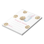 Cookie en Melk verjaardagscapsule bericht Notitieblok (Linkerzijde)