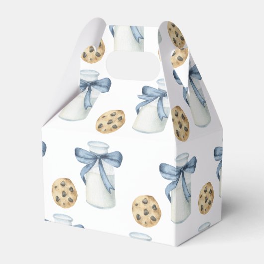 Cookie en Melk Verjaardagsfeestje Bedankdoosjes (Voorkant Zijde)