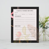 Cookie en recept | Zwarte botanische vlinder (Staand voorkant)