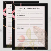 Cookie en recept | Zwarte botanische vlinder (Voorkant / Achterkant)