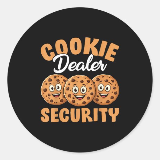Cookie Er Security  Ronde Sticker (Voorkant)