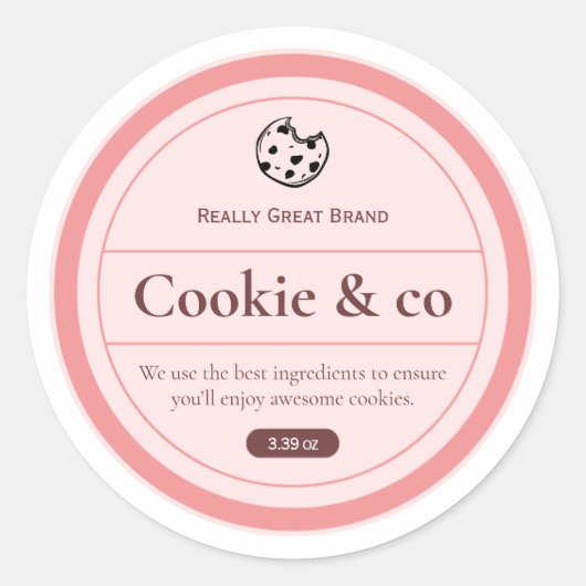 Cookie Etiketten, Yoghurt Etiketten, Etiketten Voo (Voorkant)