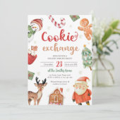 Cookie Exchange Baking Party Kerstvakantie Kaart (Staand voorkant)