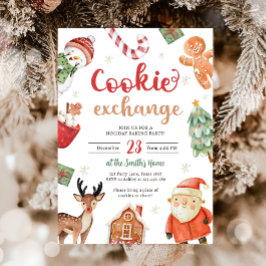 Cookie Exchange Baking Party Kerstvakantie Kaart