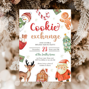 Cookie Exchange Baking Party Kerstvakantie Kaart