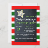 Cookie Exchange Chalkboard Red en Green Stripe lg Kaart (Voorkant)
