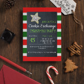 Cookie Exchange Chalkboard Red en Green Stripe lg Kaart