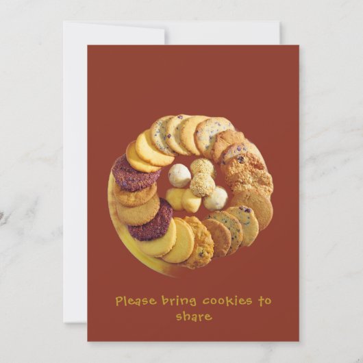 Cookie Exchange Christmas Party Invitation Kaart (Achterkant)