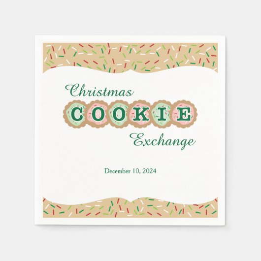 Cookie Exchange Frosted Holiday Cookies Servetten (Voorkant)