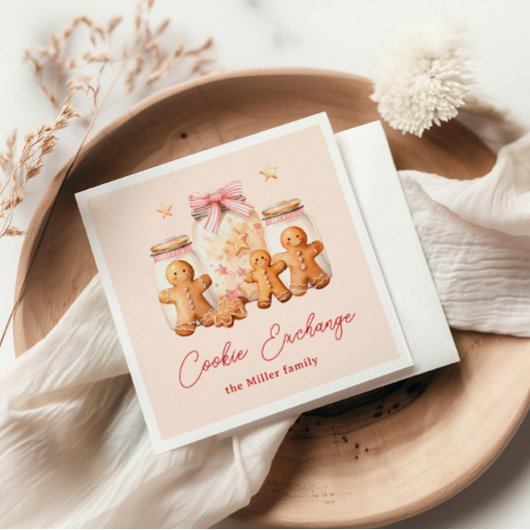 Cookie Exchange Gingerbread Man Blush Servet