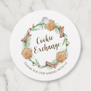 Cookie Exchange Holiday Bedankjes Labels