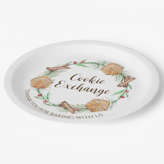 Cookie Exchange Holiday Papieren Bordje (Gekanteld)