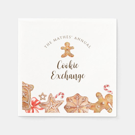 Cookie Exchange Holiday Party Napkins Servet (Voorkant)