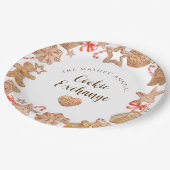 Cookie Exchange Holiday Party Papieren Bordje (Gekanteld)