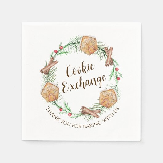 Cookie Exchange Holiday Party Servet (Voorkant)