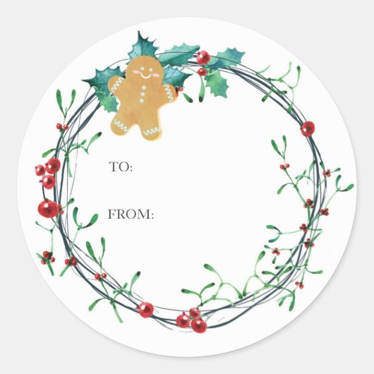 Cookie Exchange Kerst sticker (Voorkant)