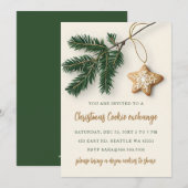 Cookie Exchange Kerstfeest Kaart (Voorkant / Achterkant)