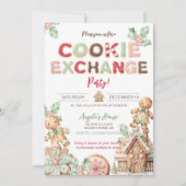 Cookie Exchange Kerstkoekjes Gingerbread Kaart (Voorkant)