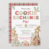 Cookie Exchange Kerstkoekjes Gingerbread Kaart (Voorkant / Achterkant)