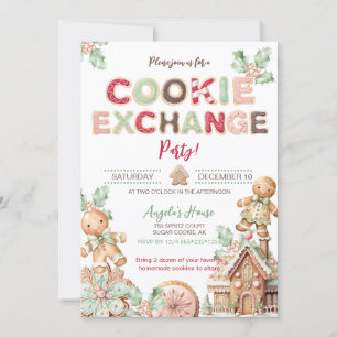 Cookie Exchange Kerstkoekjes Gingerbread Kaart