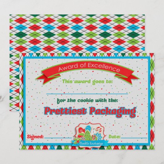 Cookie Exchange Packaging Award (Voorkant / Achterkant)
