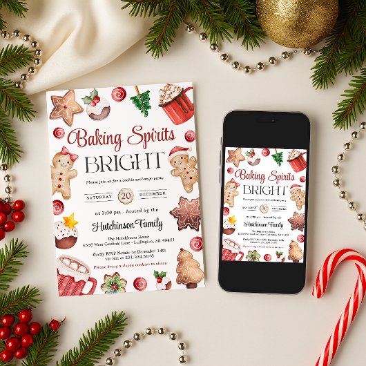 Cookie Exchange Party Invitation Kaart