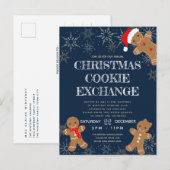 Cookie Exchange Party Navy Vakantie Uitnodiging Briefkaart (Voorkant / Achterkant)