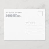 Cookie Exchange Party Navy Vakantie Uitnodiging Briefkaart (Achterkant)