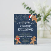Cookie Exchange Party Navy Vakantie Uitnodiging Briefkaart (Staand voorkant)