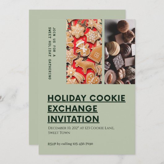 Cookie Exchange Party op maat Kaart (Voorkant / Achterkant)