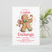 Cookie Exchange Party uitnodiging die u aanpast (Staand voorkant)