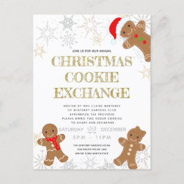 Cookie Exchange Party Witte Vakantie Uitnodiging Briefkaart