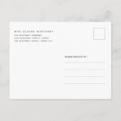 Cookie Exchange Party Witte Vakantie Uitnodiging Briefkaart (Achterkant)