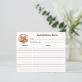 Cookie Exchange Rustic Recipe Card (Staand voorkant)