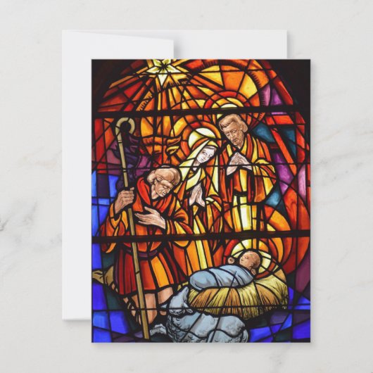 Cookie Exchange Stain Glass Nativity Aangepaste te (Voorkant)